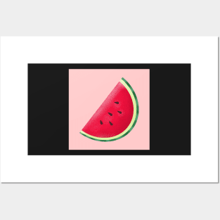 Watermelon Slice Illustration Posters and Art